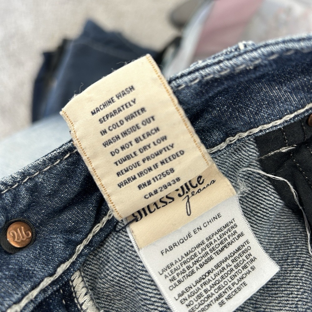 Miss Me Jeans Size 32 JE5786ER Easy Boot Rhinestone Embellished Bling Women EUC - Picture 10 of 13